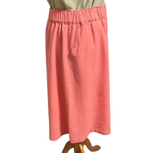 Liz Claiborne Linen-Blend Coral A-Line Skirt Size Large - Picture 4 of 10